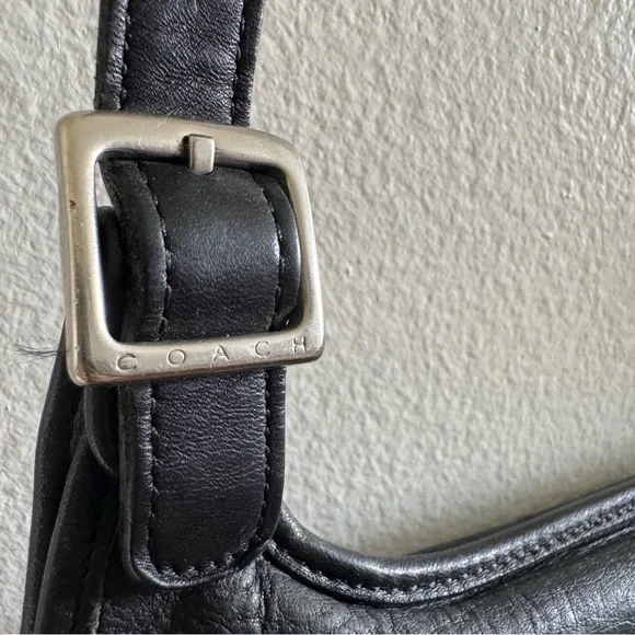 Vintage Coach Black Hippie Flap Saddle Crossbody Bag 9134 - Picture 5 of 13